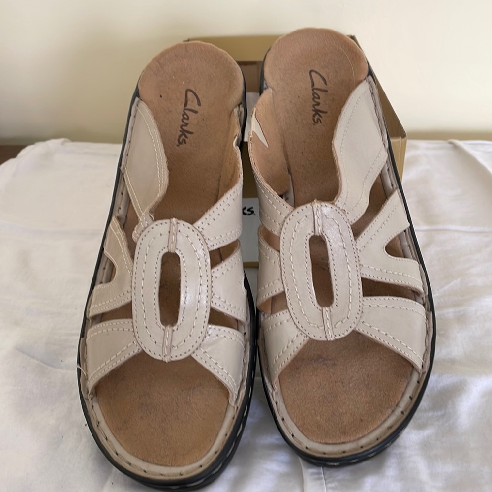 Clarks sandals. Size 10M. Tan. Excellent condition. Original box.